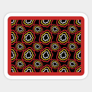 Three color holes on black seamless pattern Sticker